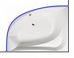 Карниз для ванны Alpen  Tanya L  160x120